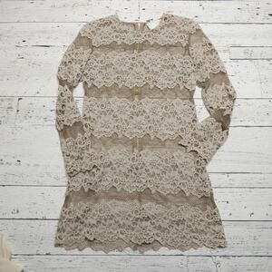 Bronx & Banco Dress Womens Small Lace‎ Sheath Mini Lined Australia Long Sleeve